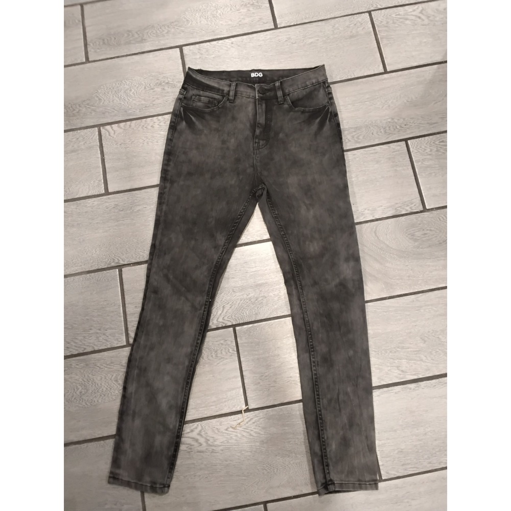 BDG High Rise Twig Ankle Jeans Womens 29 Black Wash Acid Wash Slim Fit Denim
